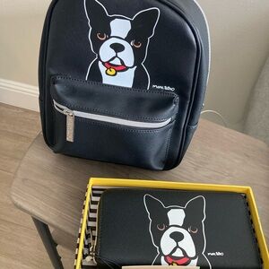 Black Dog Backpack and Wallet Set. New!